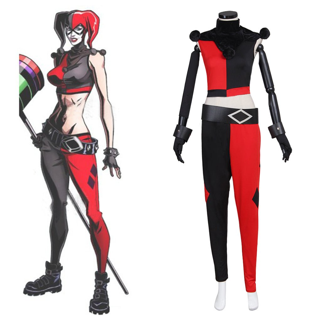 Costume de Clown Fille Quinzel Cosplay – Tenue Amusante pour Halloween, Carnaval et Cosplay