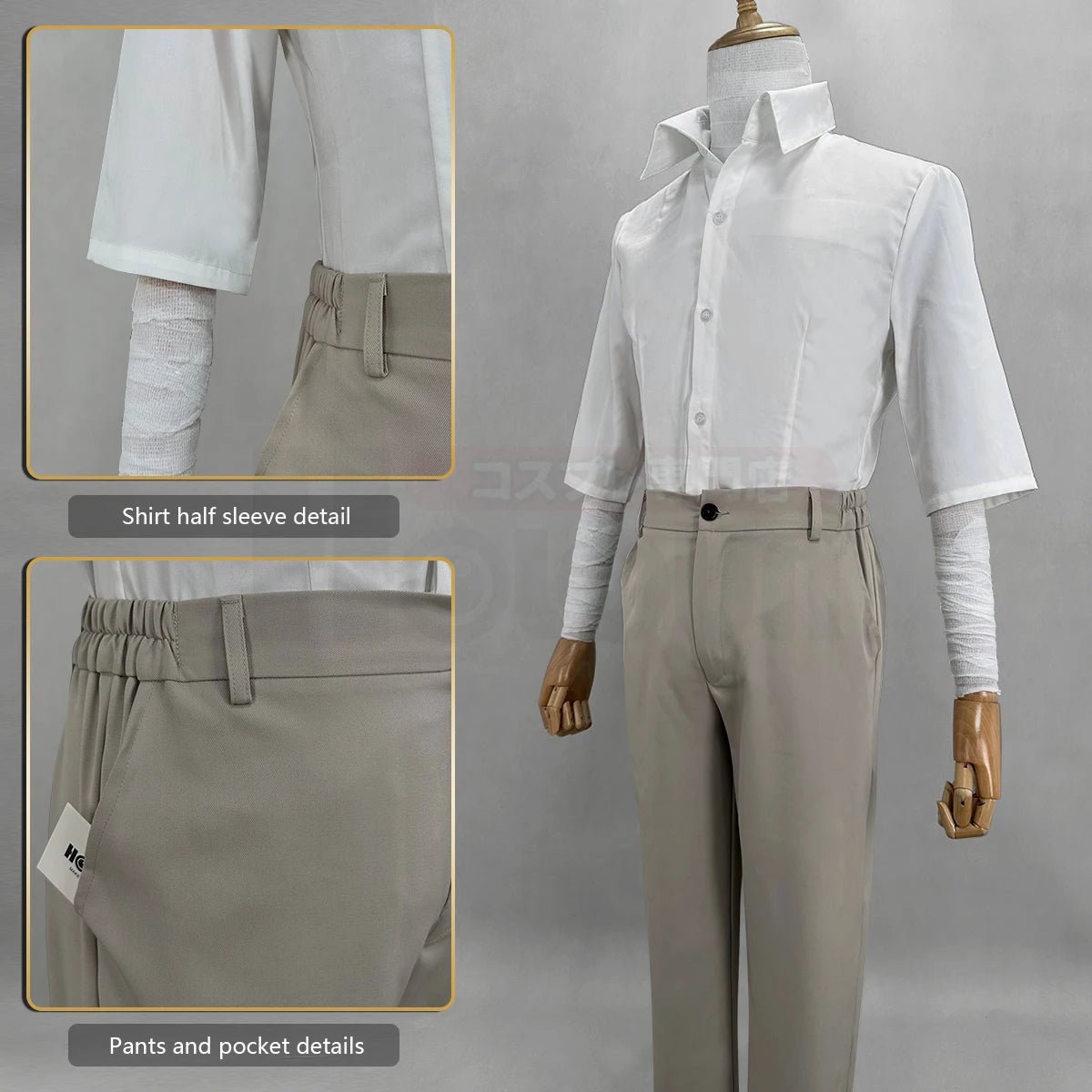 Costume Cosplay Dazai Osamu Bungou Stray Dogs avec Perruque, Trench Coat et Accessoires