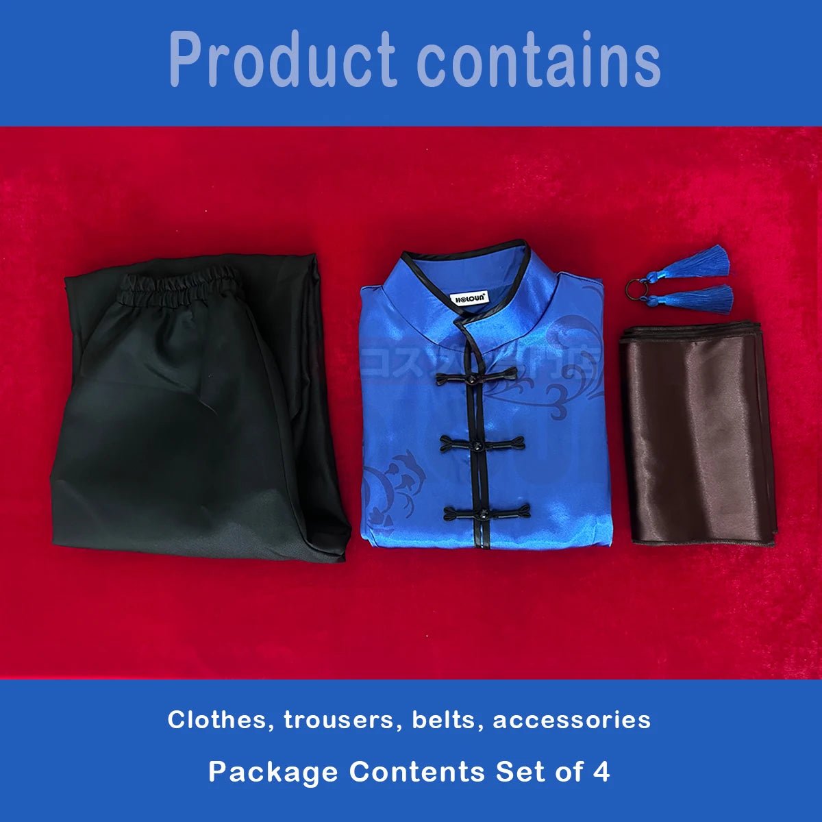 Costume Cosplay Blue Lock Kaiser Chine Kung Fu Tang Suit Perruque Ensemble pour Événements Anime