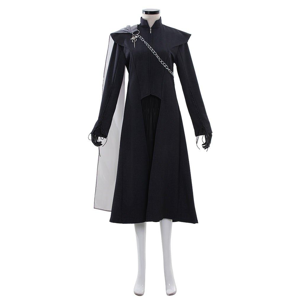 Costume Cosplay Daenerys Targaryen Noël | Robe Noire Moyen Âge & Cape