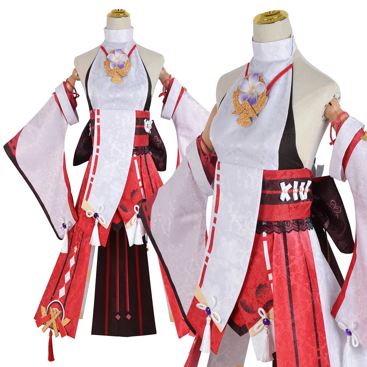Perruque Cosplay Yae Miko Genshin Impact Anime Jeu Costume Fancy Halloween Noël Drag Party Cadeau