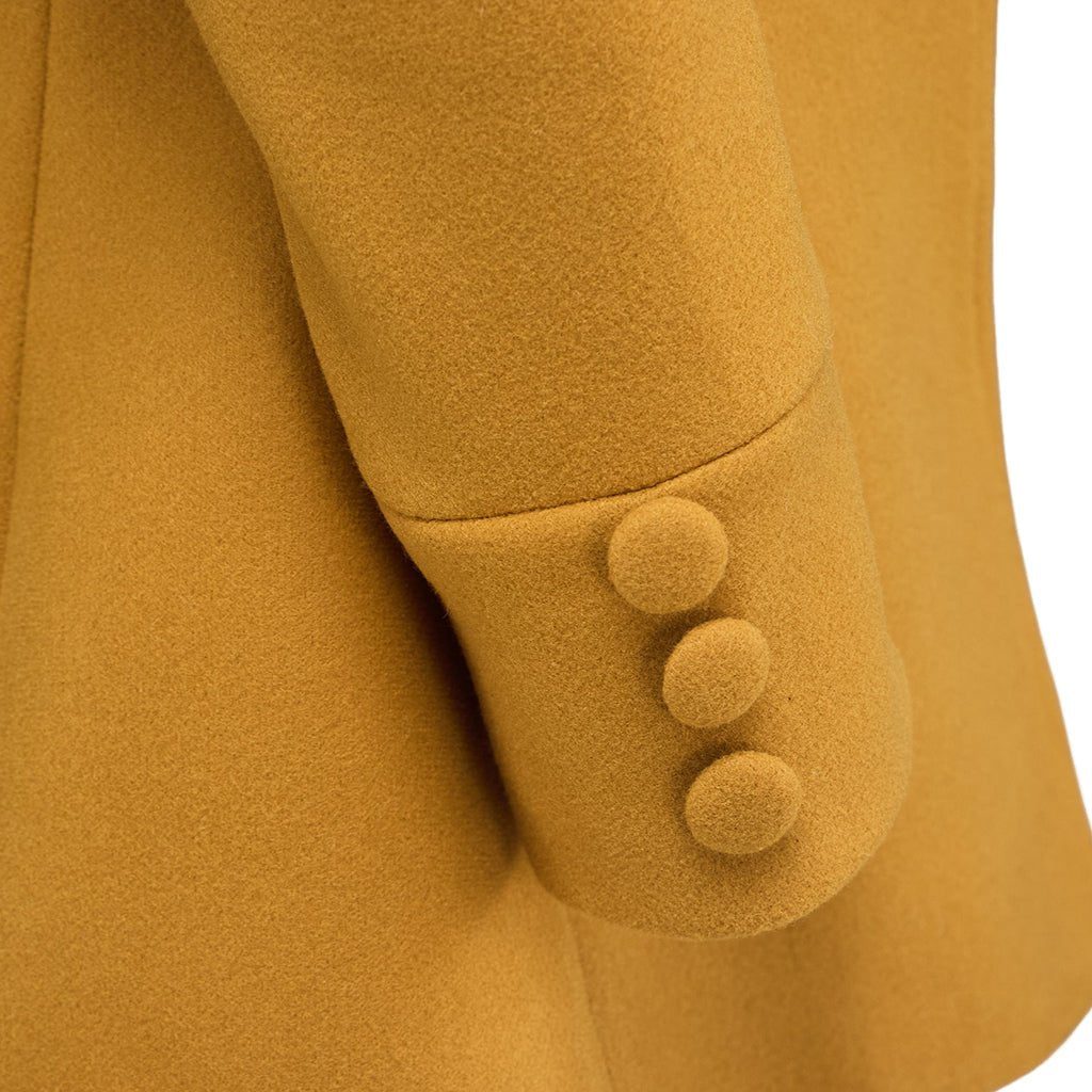 Veste Médiévale Jaune Boutonnée pour Femme - Costume Cosplay pour Foires Renaissance et LARP