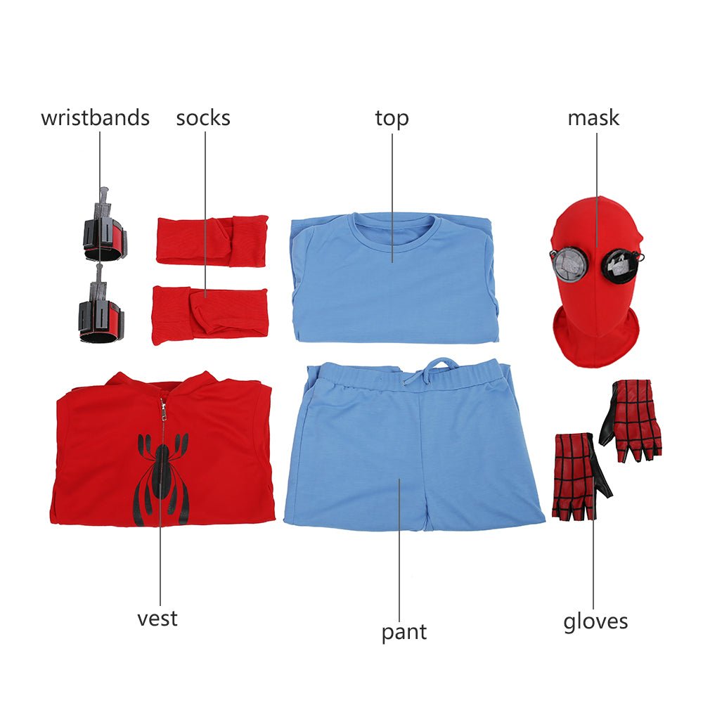Costume Cosplay Peter Parker Spider-Man Homecoming - Réplique de Film de Haute Qualité