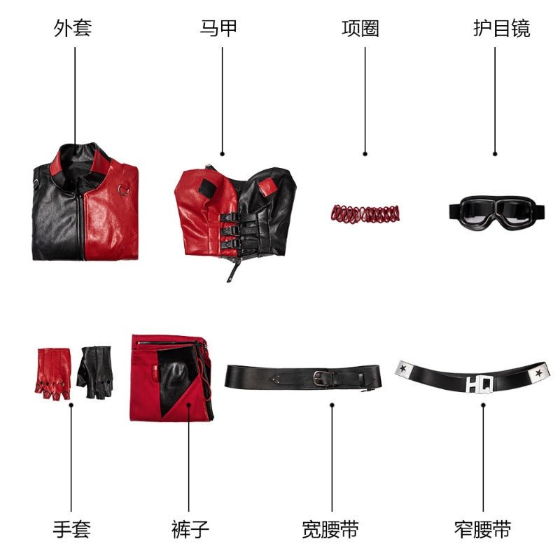 Costume Cosplay Harley Quinn The Suicide Squad 2 Halloween Complet avec Chaussures