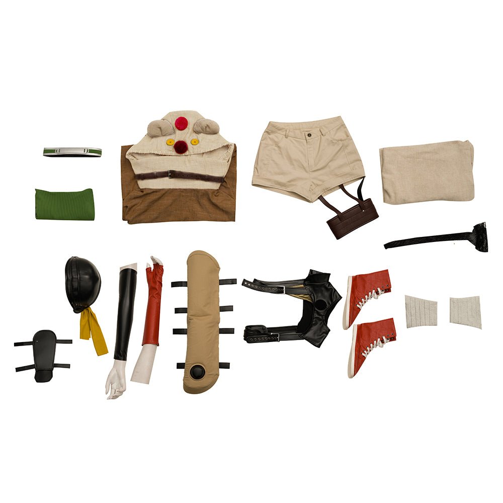 Costume Cosplay Yuffie Kisaragi de Final Fantasy VII - Tenue pour Femme Halloween et Fêtes