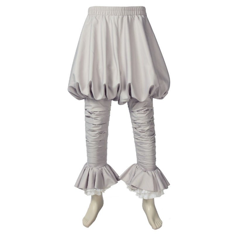 Costume Cosplay Joker Le Clown Danseur avec Écharpe Blanche et Accessoires - Déguisement Halloween