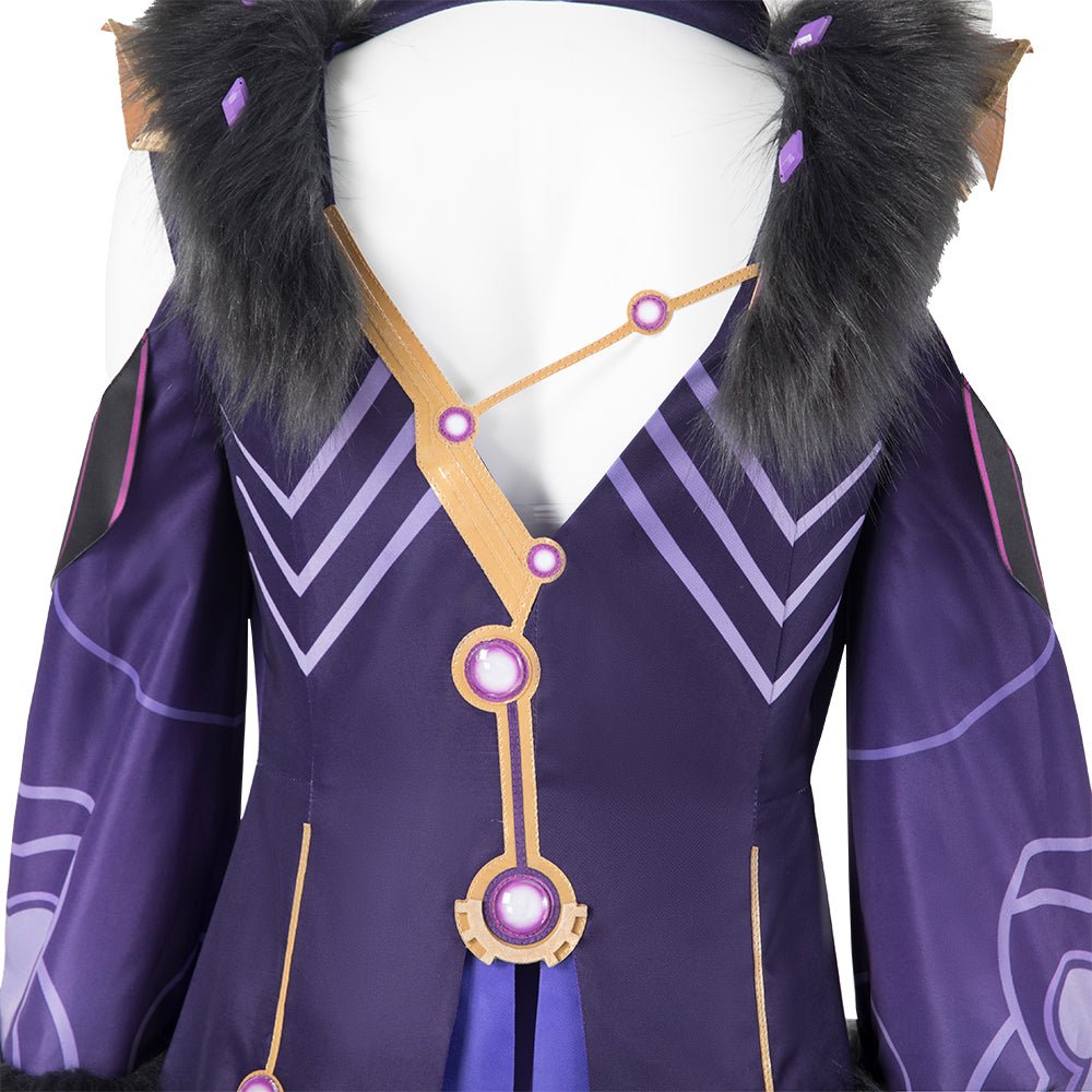 Costume Cosplay Électrisant : Genshin Impact - Mage Scribe de la Foudre