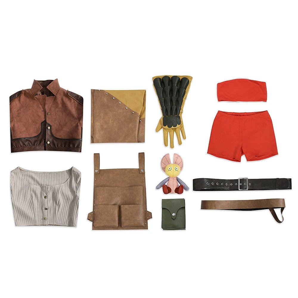 Costume Cosplay Game Gemma Wilds Femme - Veste Crop Top & Pantalon - Ensemble Complet Déguisement Chasseur Halloween