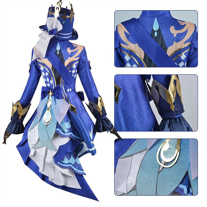 Costume Cosplay Genshin Impact Furina Fontaine Dieu de l'Eau Focalors pour Femmes