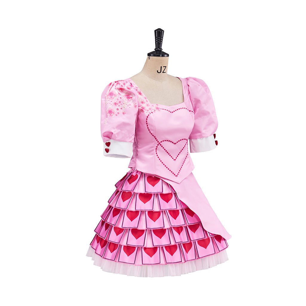 Robes Filles Enfants D-Descendants 4 Rouge Costume Cosplay – Robe Princesse Film pour Halloween & Carnaval