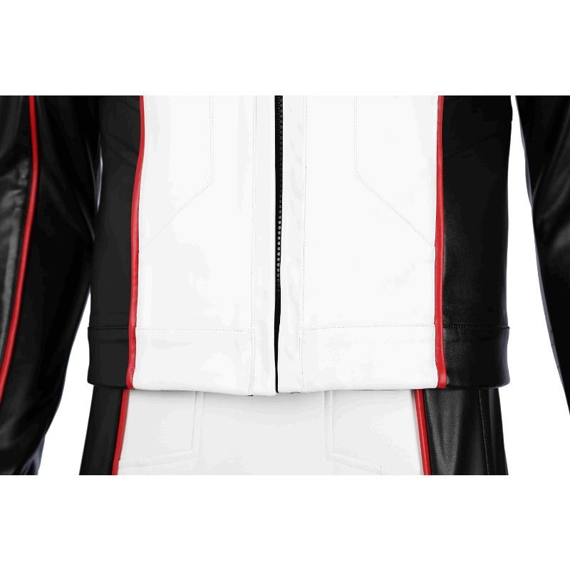 Costume Cosplay Mister Terrific Michael Holt - Combinaison en Cuir Blanc pour Halloween