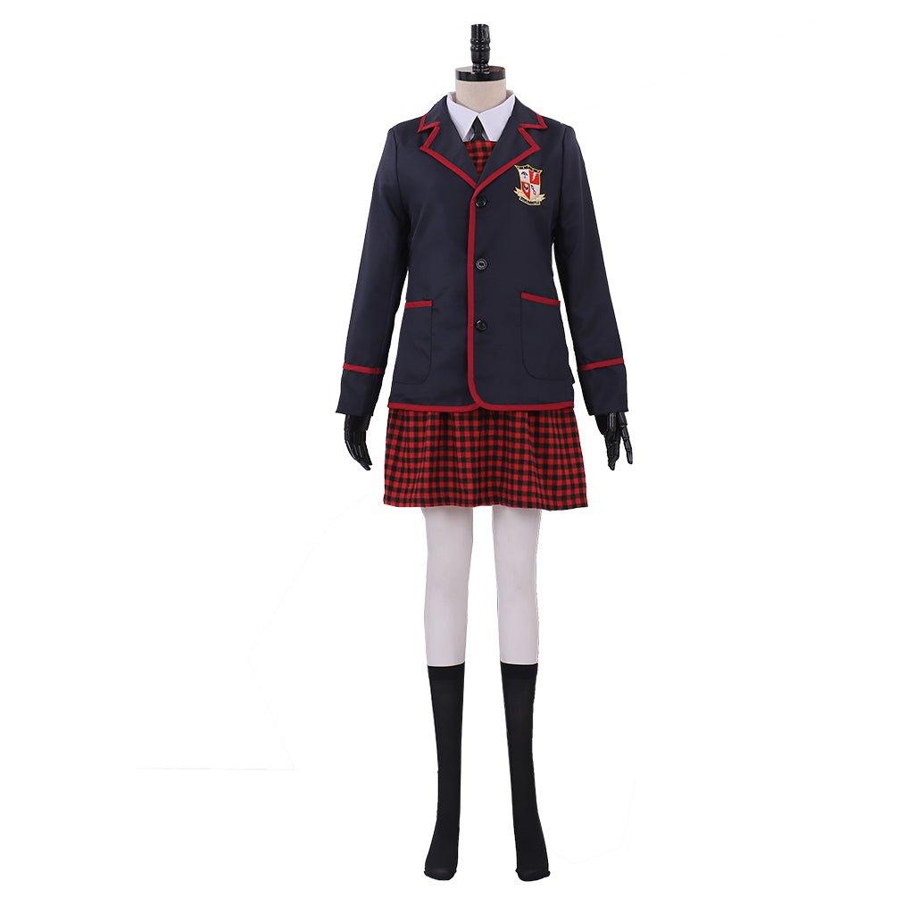 Uniforme Scolaire Fille The Umbrella Academy Costume Cosplay | Veste et Robe Authentiques pour Adultes