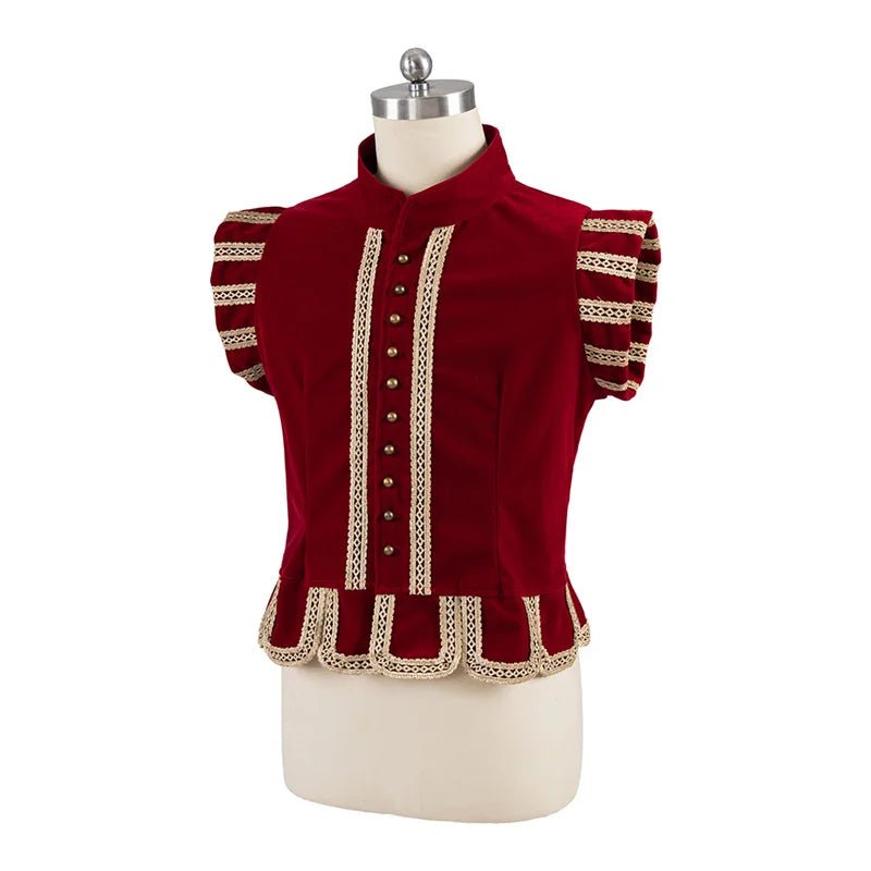 Costume de Prince Tudor Rouge - Tenue Noble Royale Médiévale Renaissance pour Hommes | Série Cosplay L'AniMirage