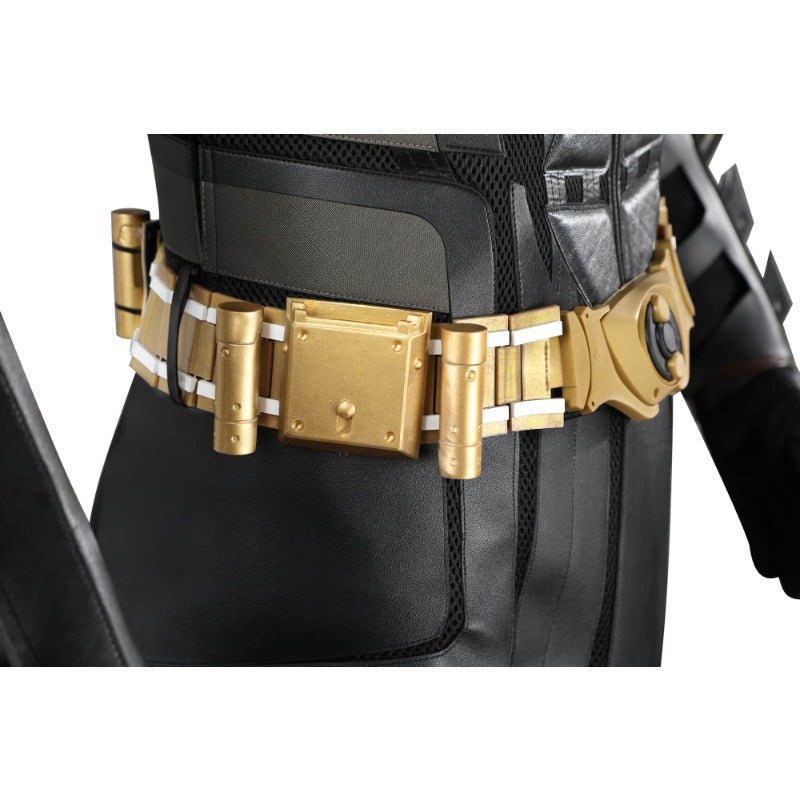 Costume Adulte Super Héros Chevalier Chauve-Souris Combinaison avec Cape et Masque pour Halloween