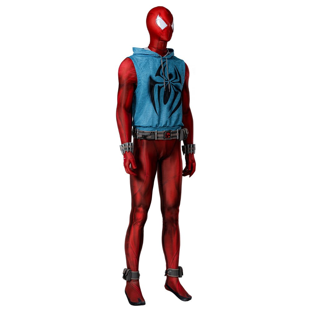 Costume Cosplay Scarlet Spider - Spider-Man: À Travers le Spider-Verse Tenue Authentique de Super-Héros