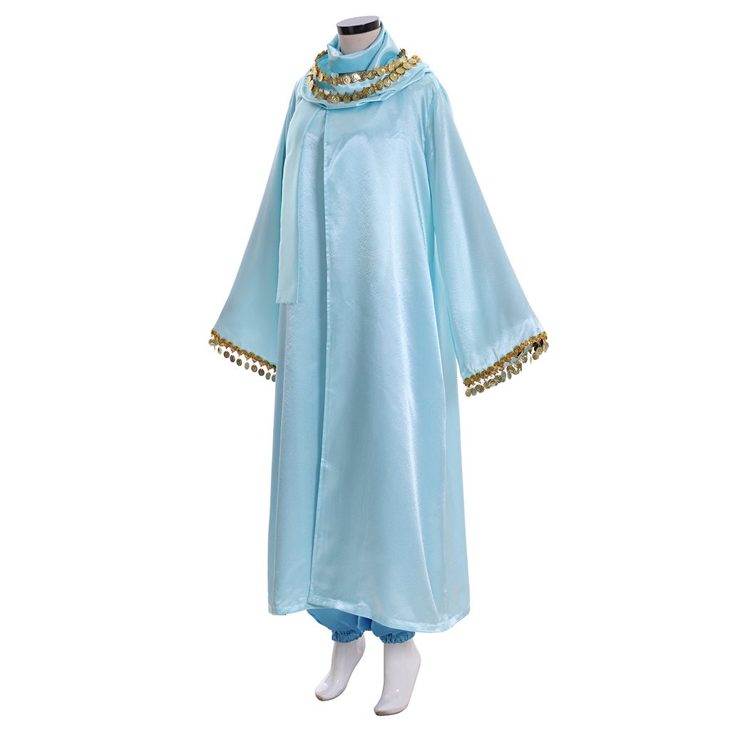 Costume Cosplay Princesse Jasmine avec Cape | Tenue Disney Aladdin pour Halloween et Fêtes à Thème