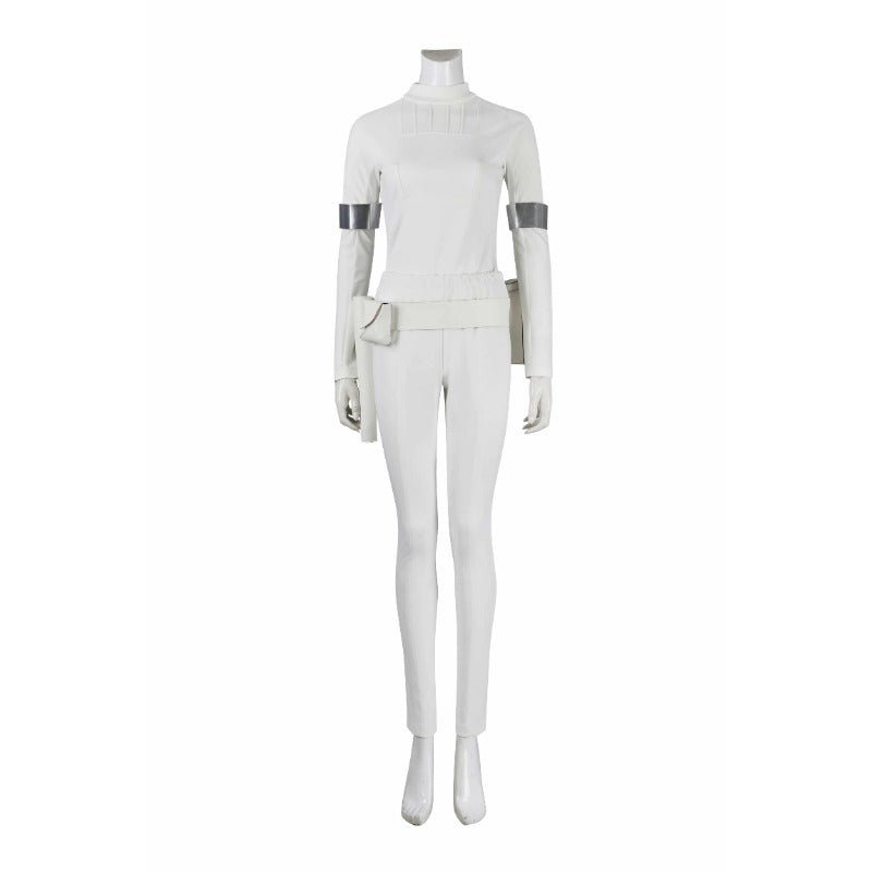 Costume Cosplay Reine Amidala Padmé - Tenue de Combat Blanche avec Cape pour Femmes