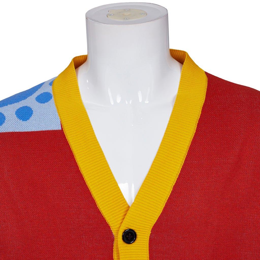 Pull Cosplay Luffy Pays de Wano | Cardigan Anime One Piece pour Adultes | Costume Halloween