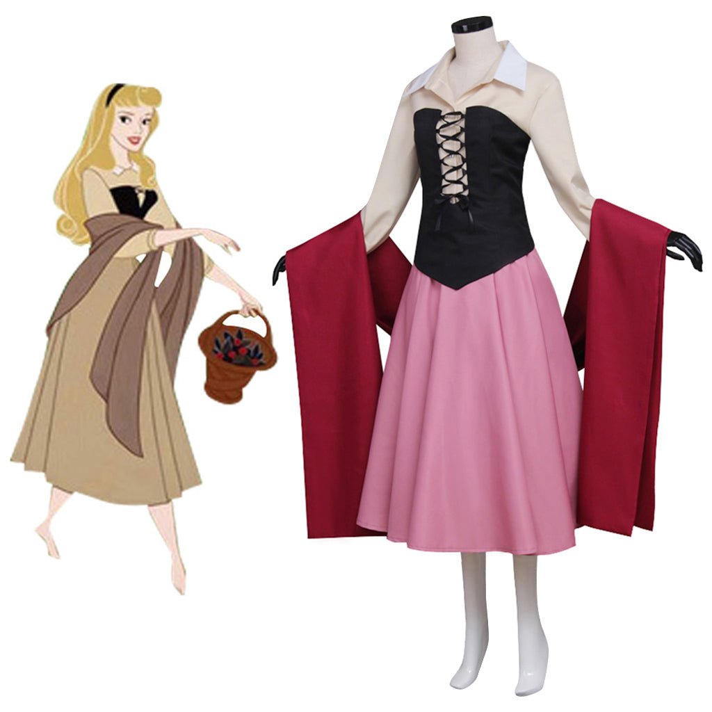 Costume Cosplay Disney La Belle au Bois Dormant | Série Aurora & Prince Philippe | Déguisements Couples Halloween