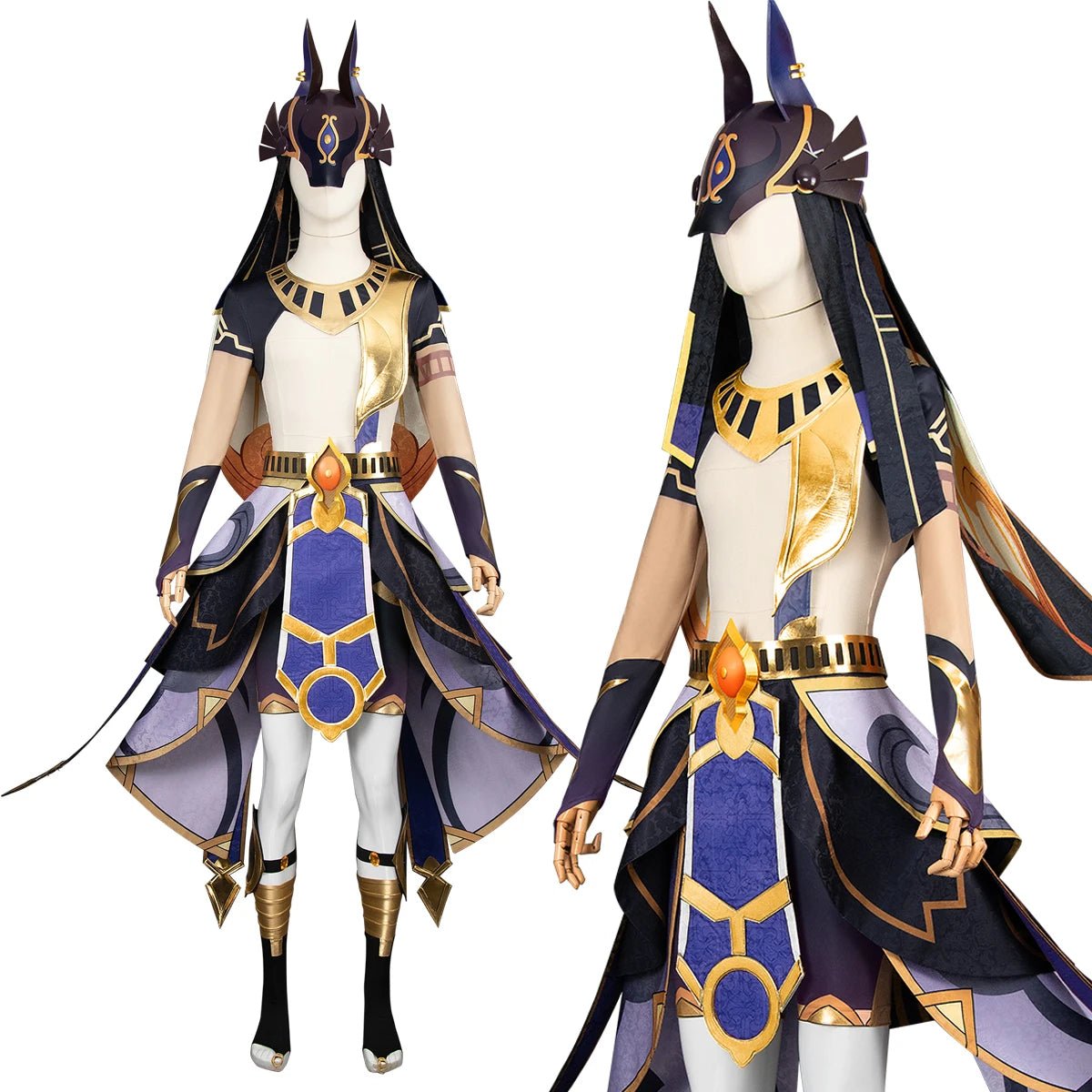 Perruque Cyno L'Ermite Genshin Impact Jeu Animé Cosplay Accessoire Tête Unisexe Costume Halloween Noël Fête Drag Cadeau