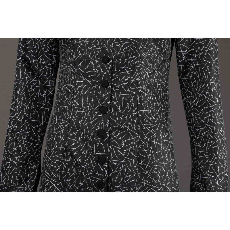 Costume Cosplay Wednesday Addams - Tenue Gothique de La Famille Addams pour Halloween