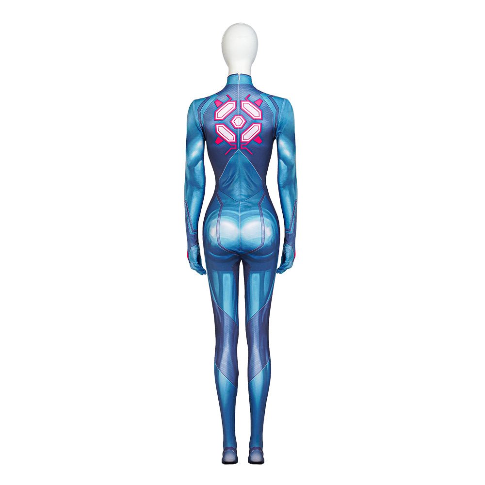 Costume Cosplay Samus Aran Metroid Combinaison Zero Suit Spandex Zentai pour Halloween