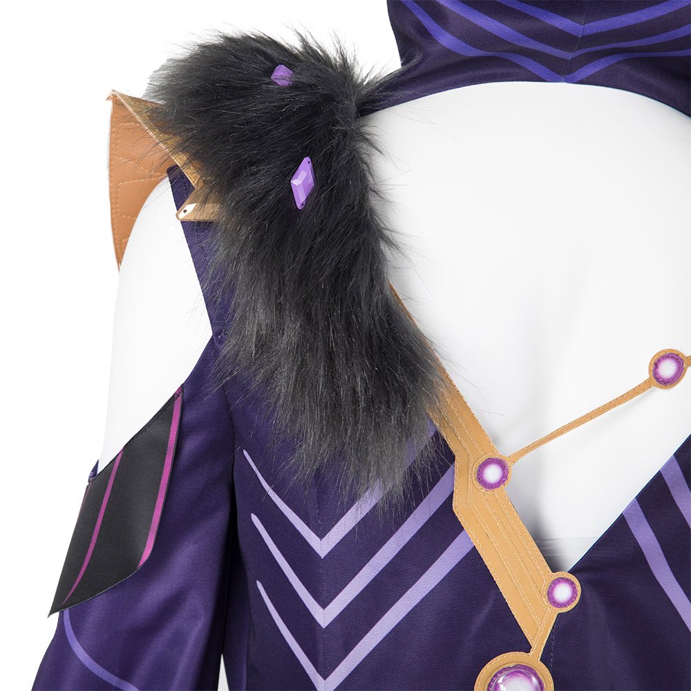 Costume Cosplay Électrisant : Genshin Impact - Mage Scribe de la Foudre