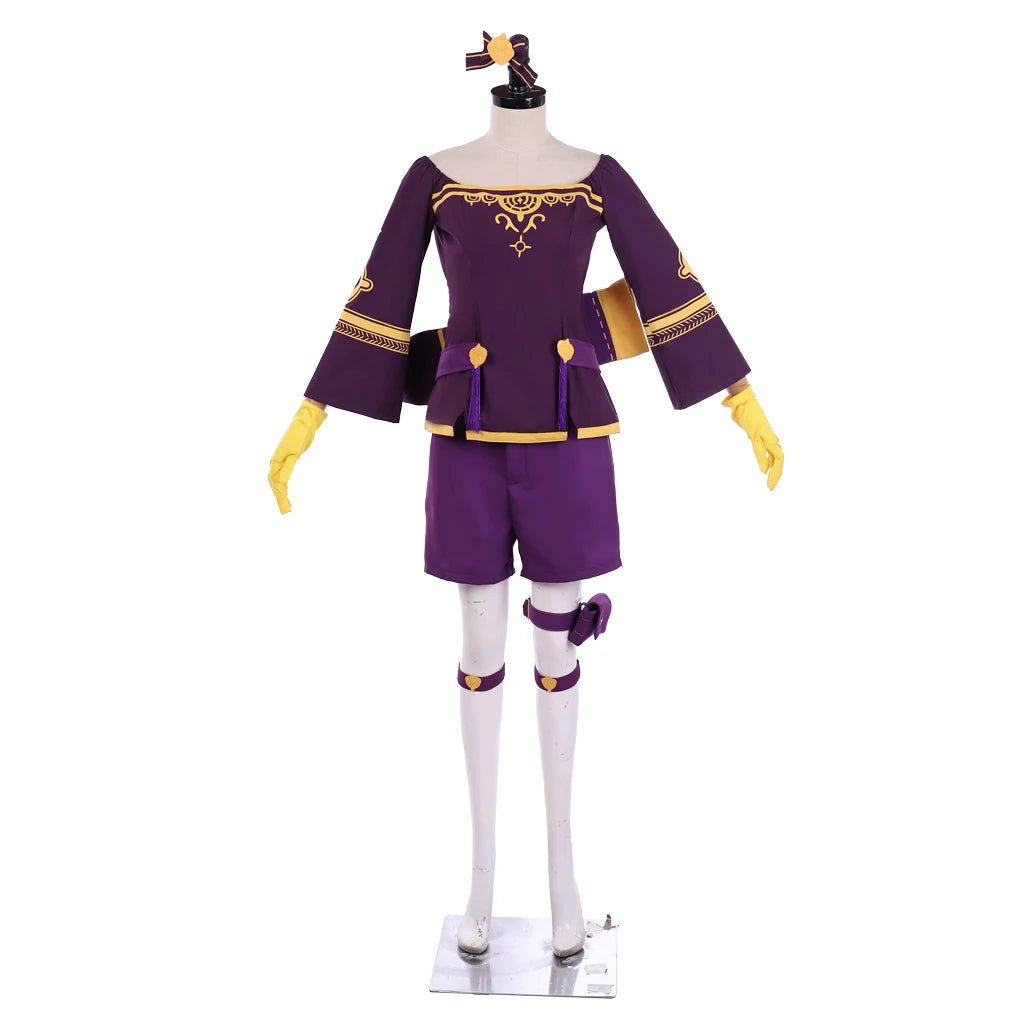 Costume Cosplay Bernadetta Jeu Fire Emblem Femme Fantasia Uniforme Combat Violet