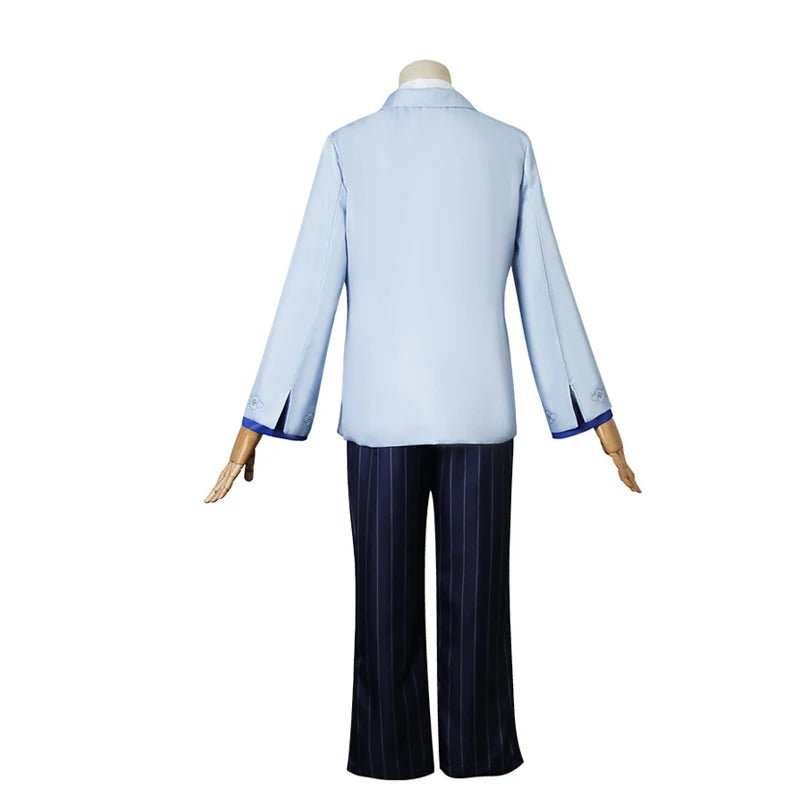 Costume Cosplay Yelan de Genshin Impact et Pizza Hut pour Halloween - Ensemble Complet Femme Bleu