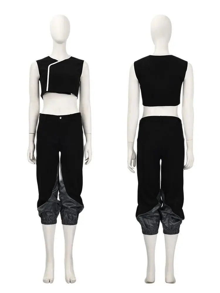 Costume Cosplay Game Apex Street Smart Wraith Peau Rouge Manteau Cuir et Accessoires - Ensemble Complet pour Fête Halloween Carnaval