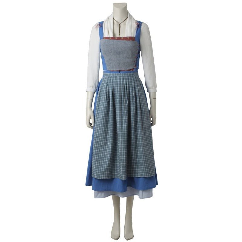 Costume de Femme de Chambre Blue Belle - Cosplay Anime La Belle et la Bête pour Spectacles & Fêtes