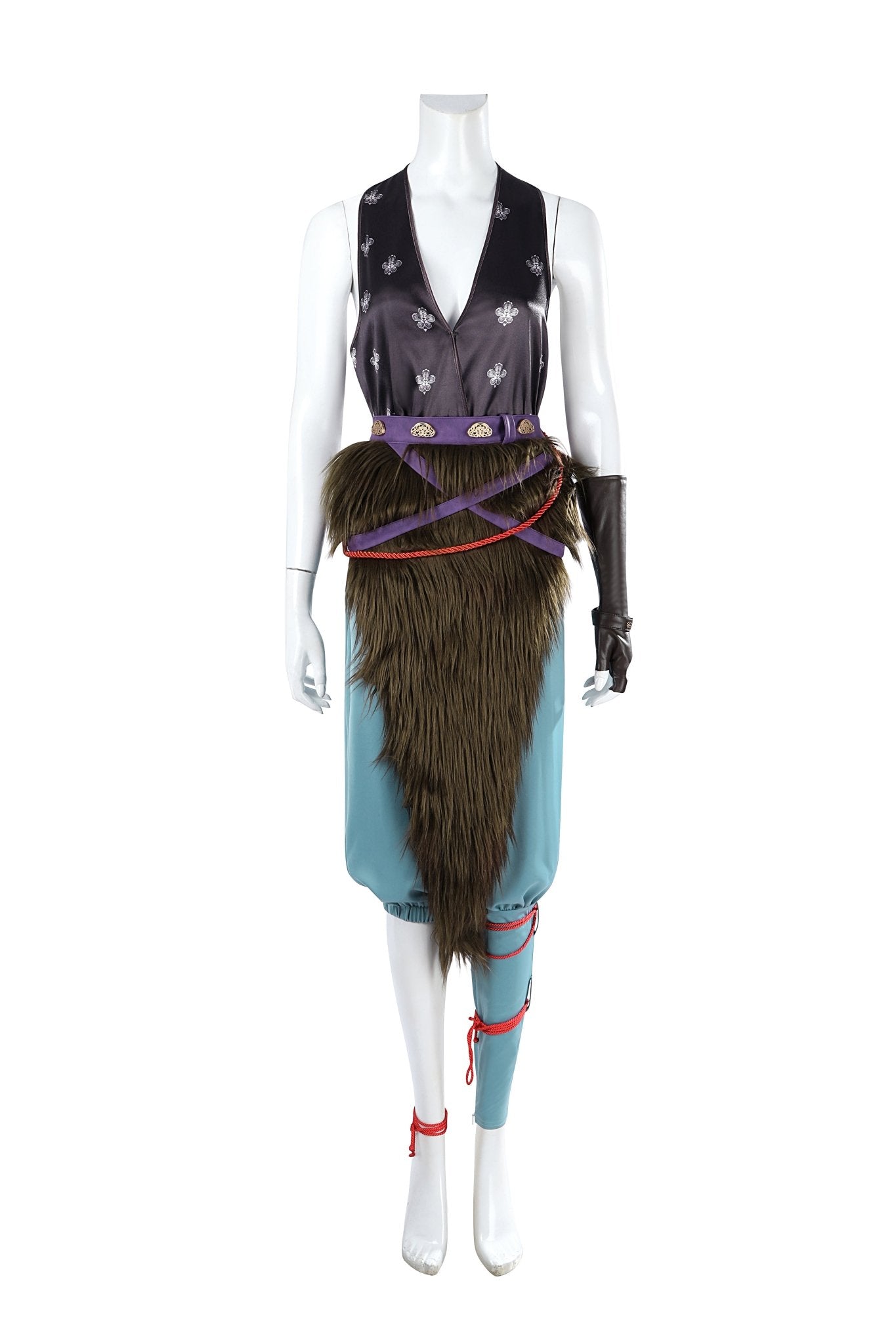 Costume Cosplay Pingping de Black Myth: Wukong Complet avec Oreilles et Tai pour Fête d'Halloween