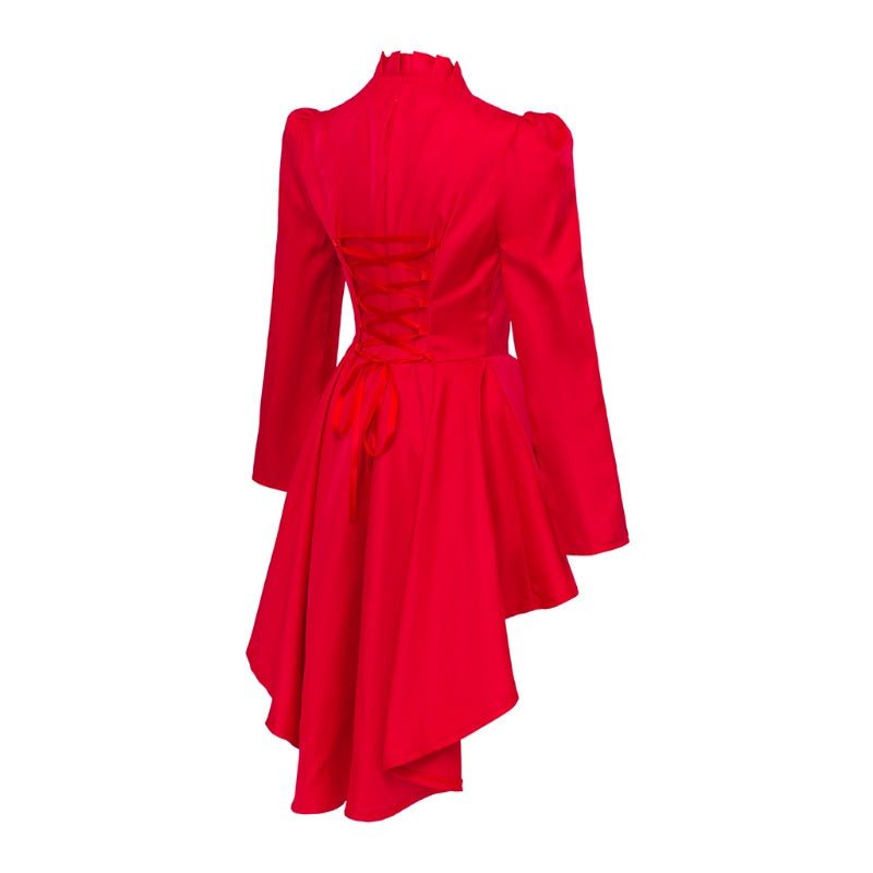 Robe Gothique Médiévale Vintage – Costume Cosplay Femme à Manches Longues et Silhouette Cintrée