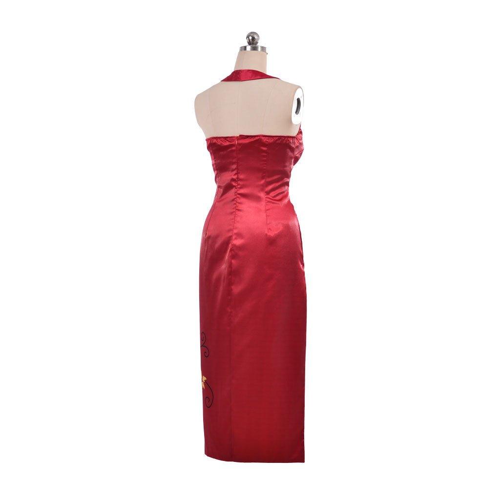 Costume Cosplay Ada Wong Robe Cheongsam Rouge Imprimée | Resident Evil Film