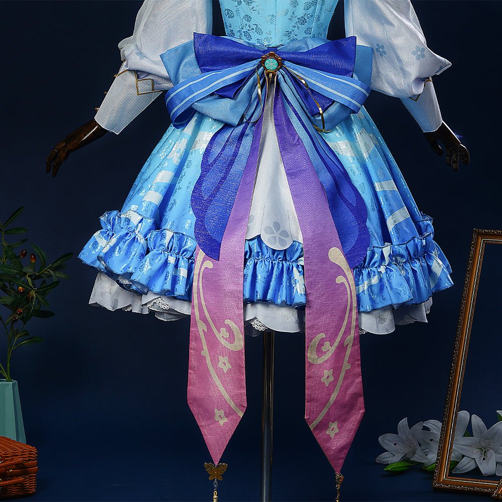 Costume Kamisato Ayaka - Tenue Cosplay Fleur Lettre Genshin Impact