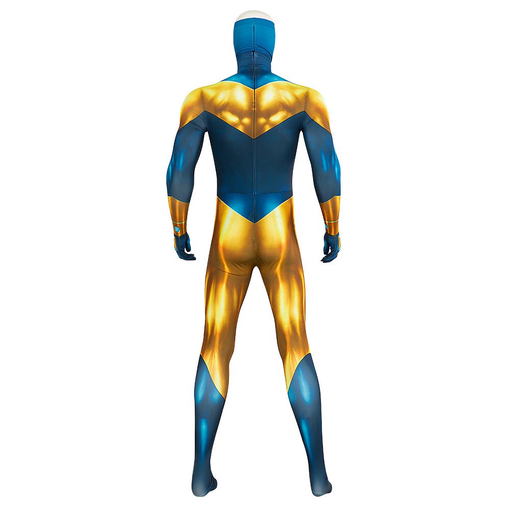 Costume Booster Gold Michael Jon Carter Combinaison pour Hommes avec Lunettes – Cosplay DC Comics