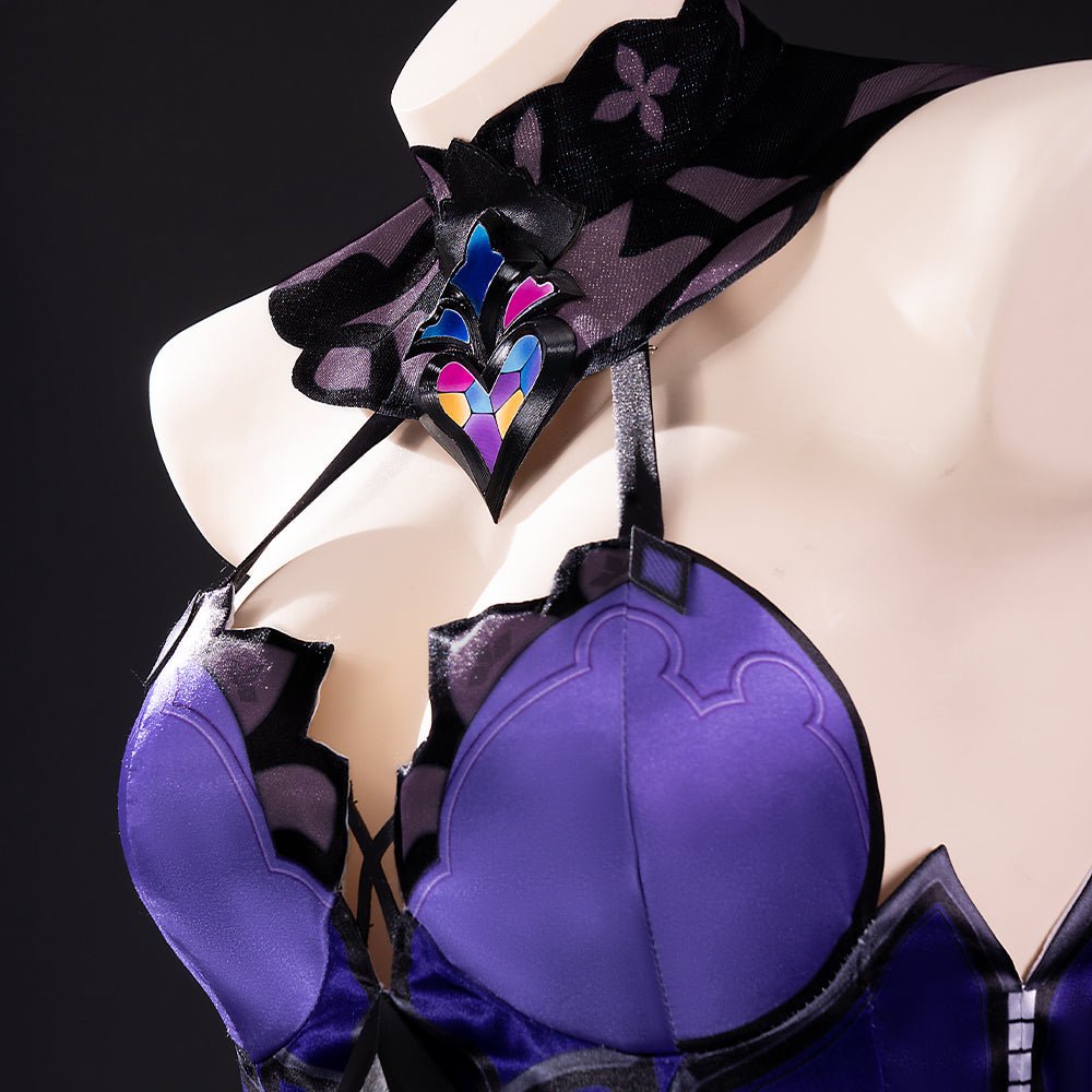 Costume Cosplay Black Swan Honkai Star Rail | Robe Violette Perruque Accessoires Jardin de la Réminiscence