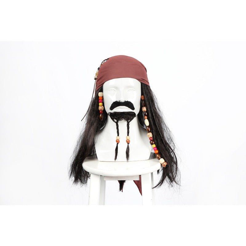 Costume Cosplay Capitaine Jack Sparrow - Ensemble Pirate Adulte de Haute Qualité pour Halloween