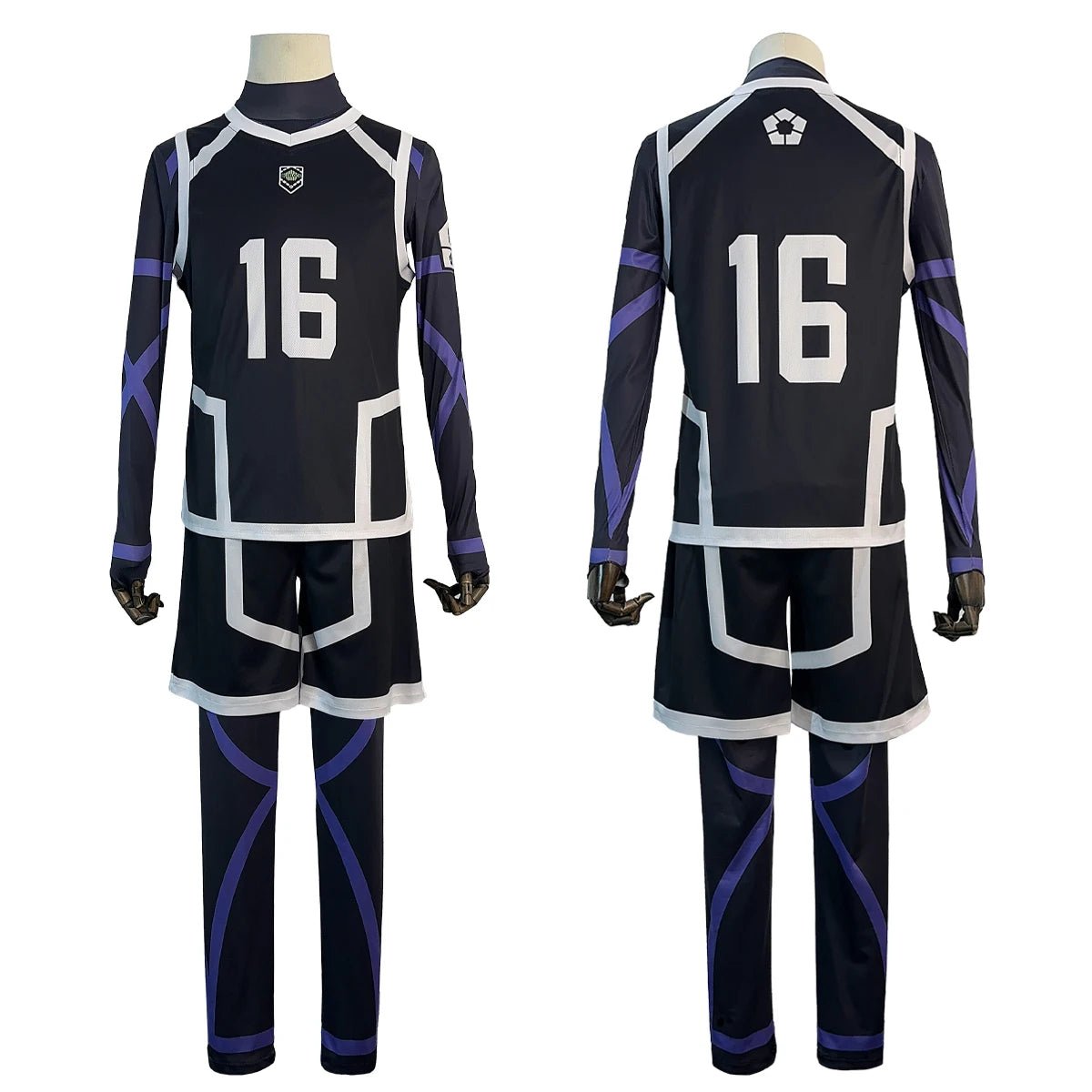 Costume Cosplay Bachira Blue Lock Saison 2 - Maillot d'Entraînement NO16, Perruque