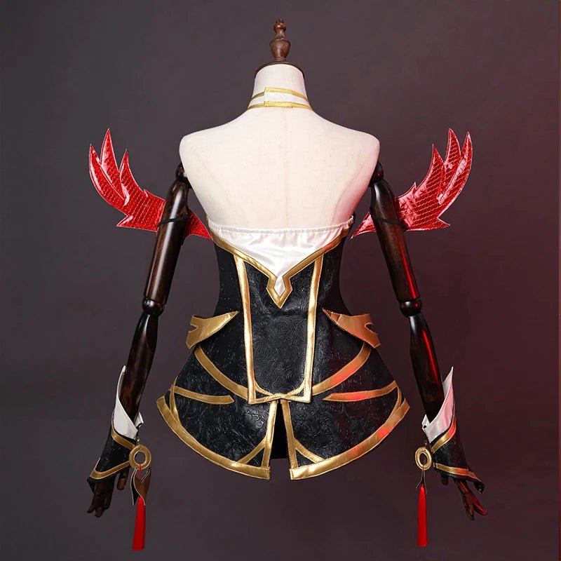 Costume Cosplay Ahri Renard à Neuf Queues LOL pour Femme