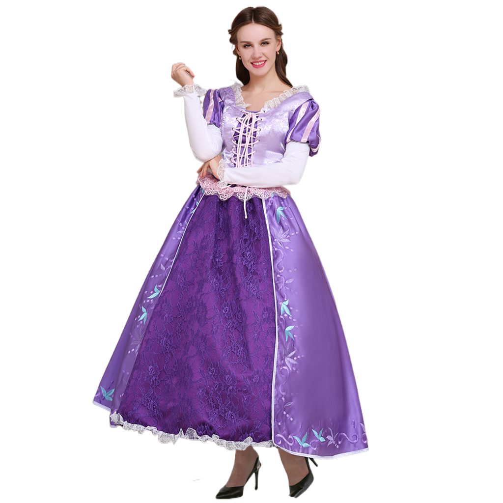 Série de Costumes Cosplay Disney Tangled | Rapunzel, Naveen, Mère Gothel & Plus