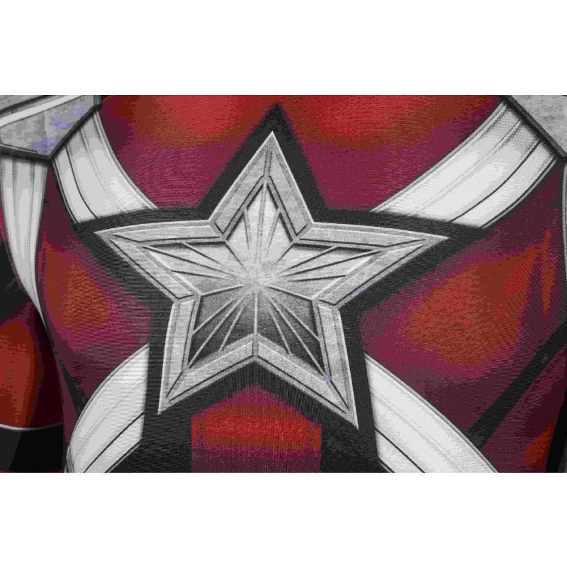 Costume Cosplay Gardien Rouge - Combinaison de Combat Rouge Deluxe avec Masque - Ensemble Complet pour Halloween