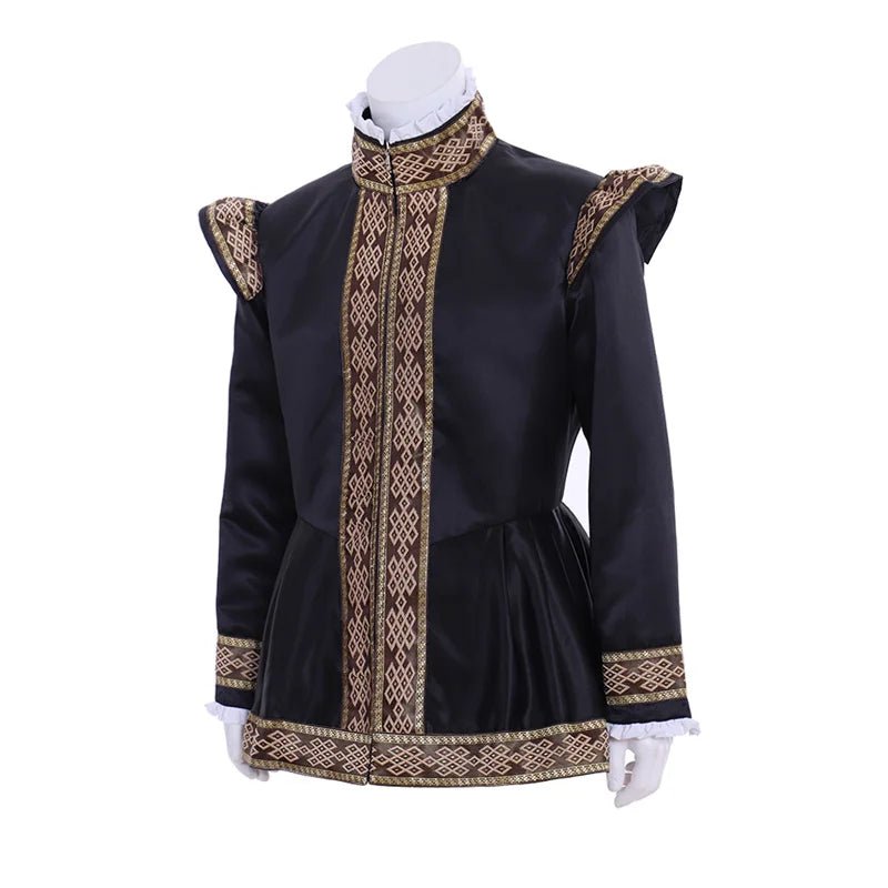 Veste Militaire Médiévale Tudor Victorienne Uniforme Royale Vêtement Colonial Tuxedo Cape pour Hommes Adultes
