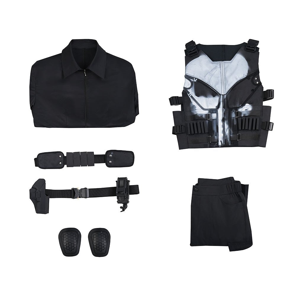 Costume Cosplay Punisher de Daredevil: Né de Nouveau pour les Fans de la Série TV