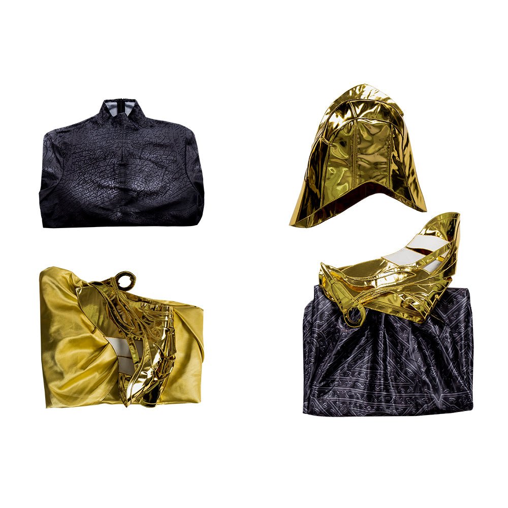 Costume Cosplay Black Adam Complet avec Robe et Masque pour Hommes - Halloween et Conventions