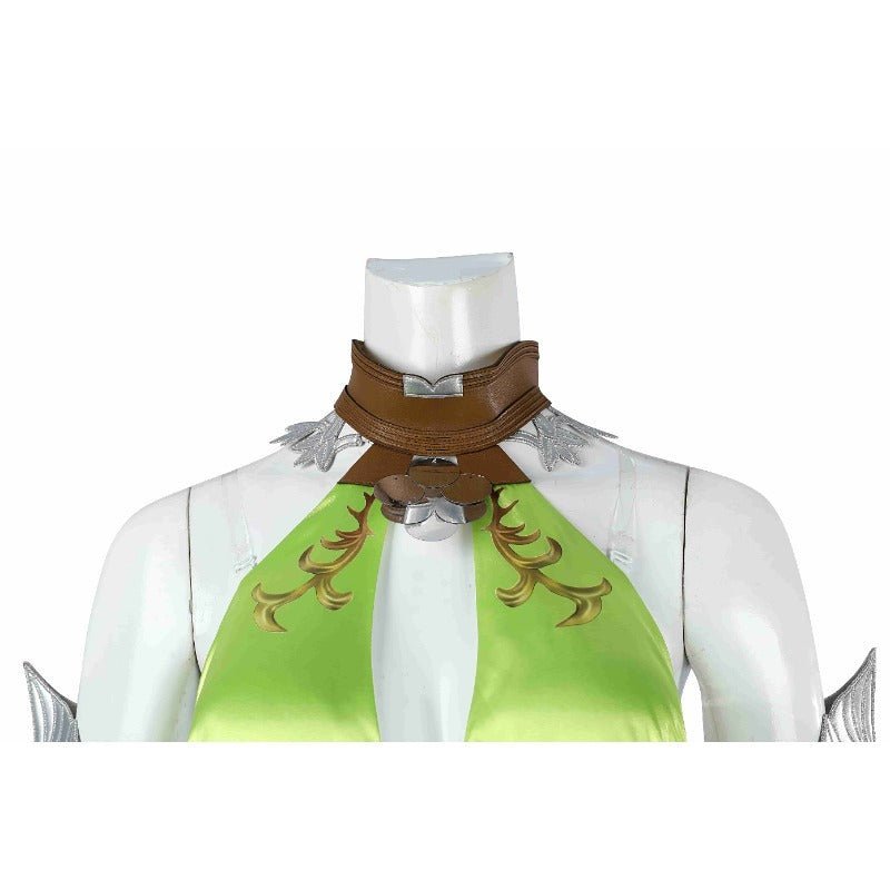 Costume Cosplay FF14 Nophica - Robe Longue Verte pour Halloween & Fêtes