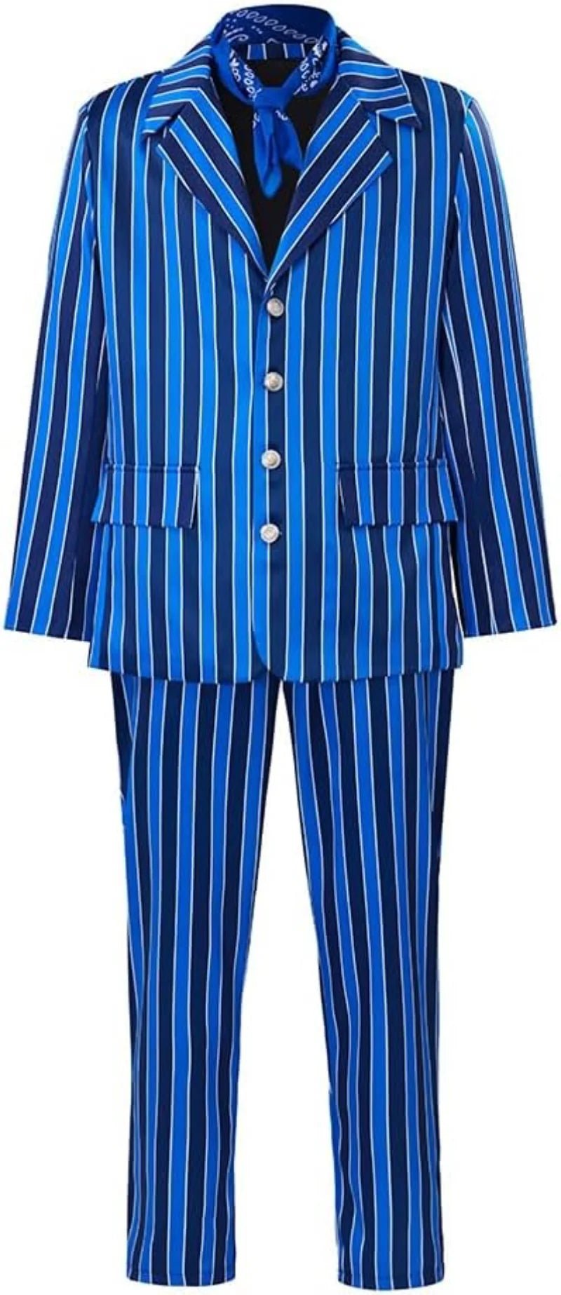 Costume Cosplay Homme Austin Espion Film Bleu Années 60