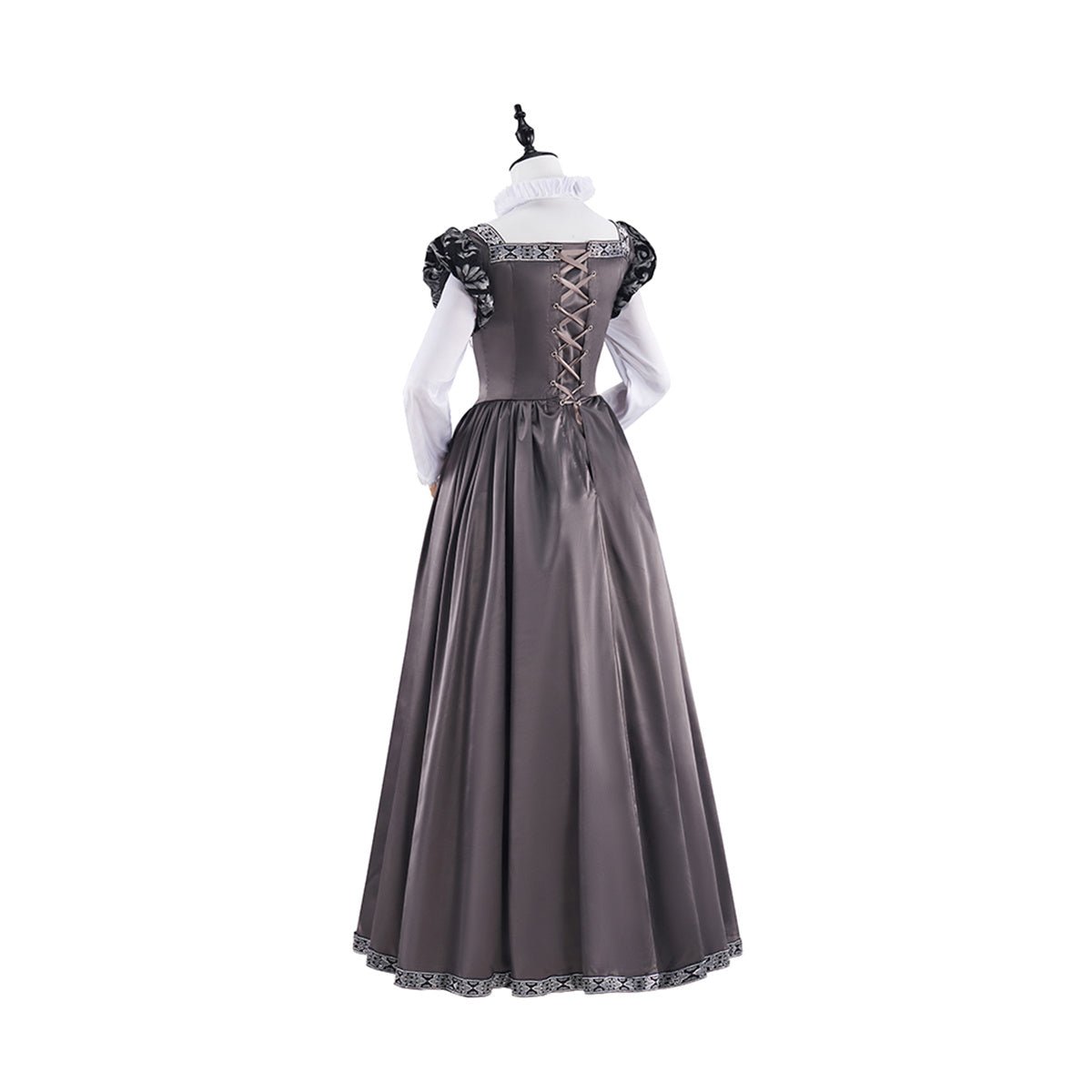 Robe Grise Tudor Costume Cosplay – Tenue Élégante d'Anime pour Jeu de Rôle