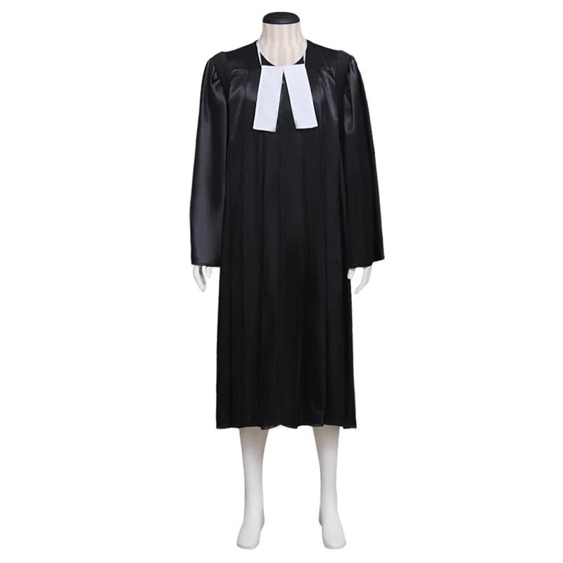 Robe Noire de Juge Médiéval Costume Cosplay - Tenue de Carnaval Halloween pour Adultes | Série L'AniMirage
