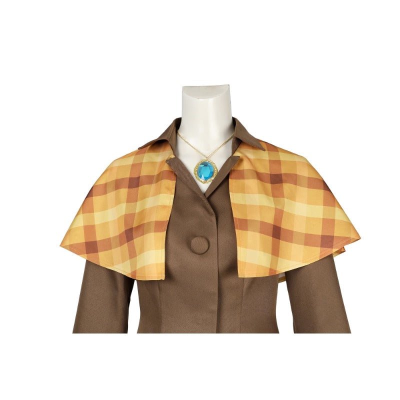 Costume Cosplay Princesse Peach Détective - Manteau, Short, Chapeau et Gants